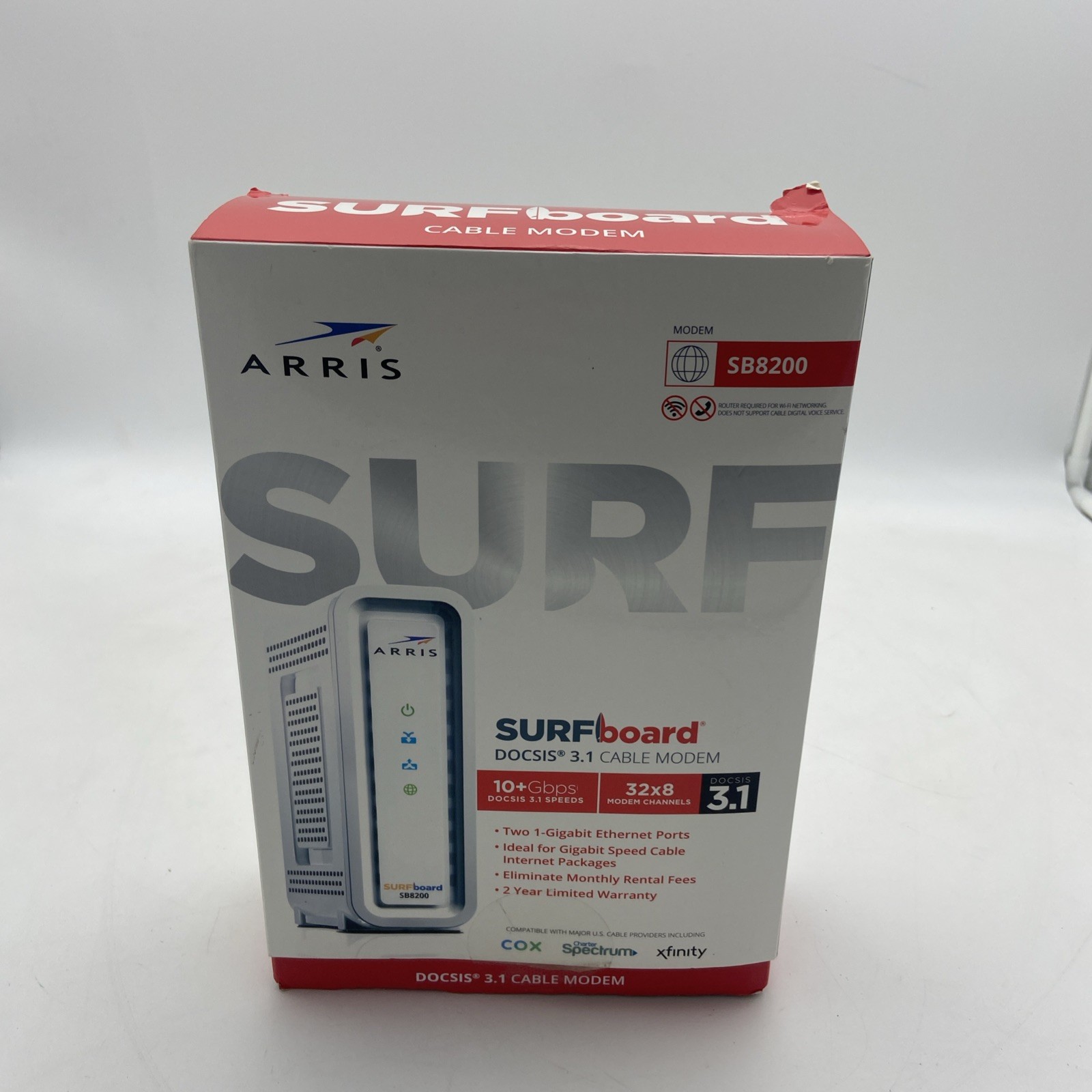 ARRIS SURFboard SB8200 DOCSIS 3.1 10 Gbps Cable Modem NEW open box