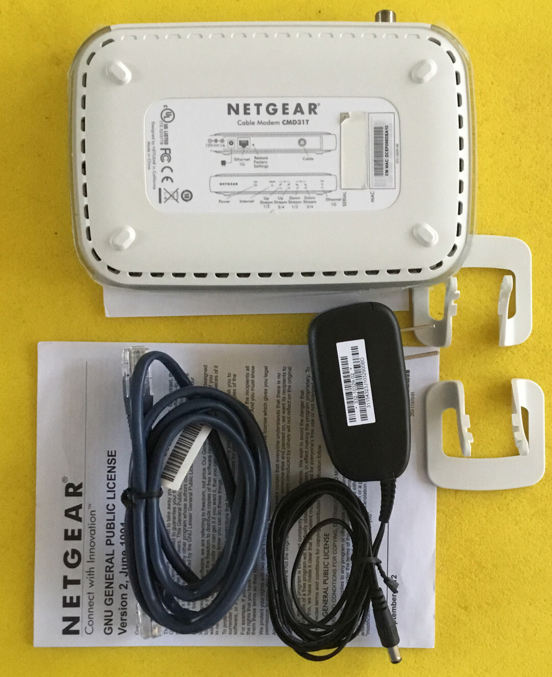 NETGEAR Modem CMD31T-100NAR (4×4) Cable Cox, Cable vision Restore settings——-12
