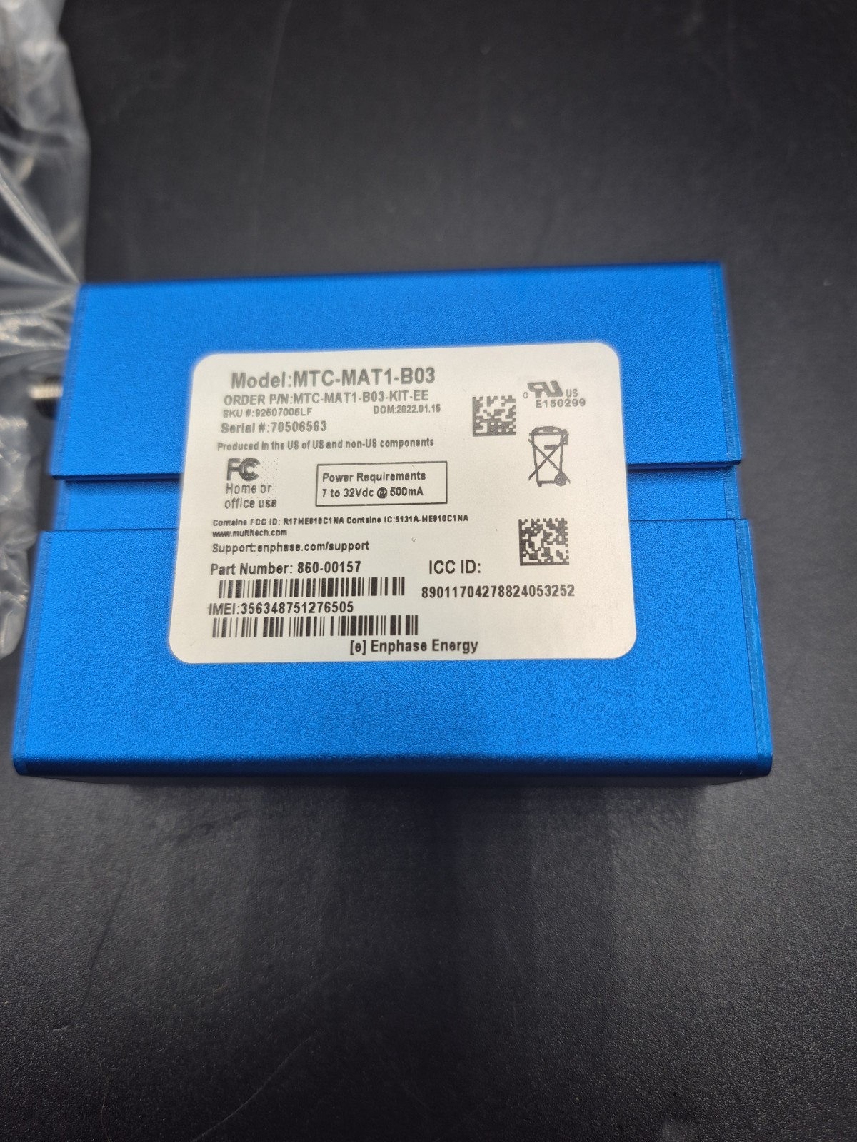MultiTech MTC-MAT1-B03 MultiConnect Cell – for Enphase New 860-00157 J61