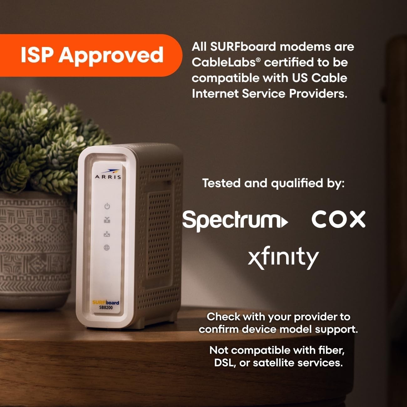 ARRIS SURFboard SB8200 DOCSIS 3.1 Cable Modem – MultiGig for Xfinity, Cox & Spec