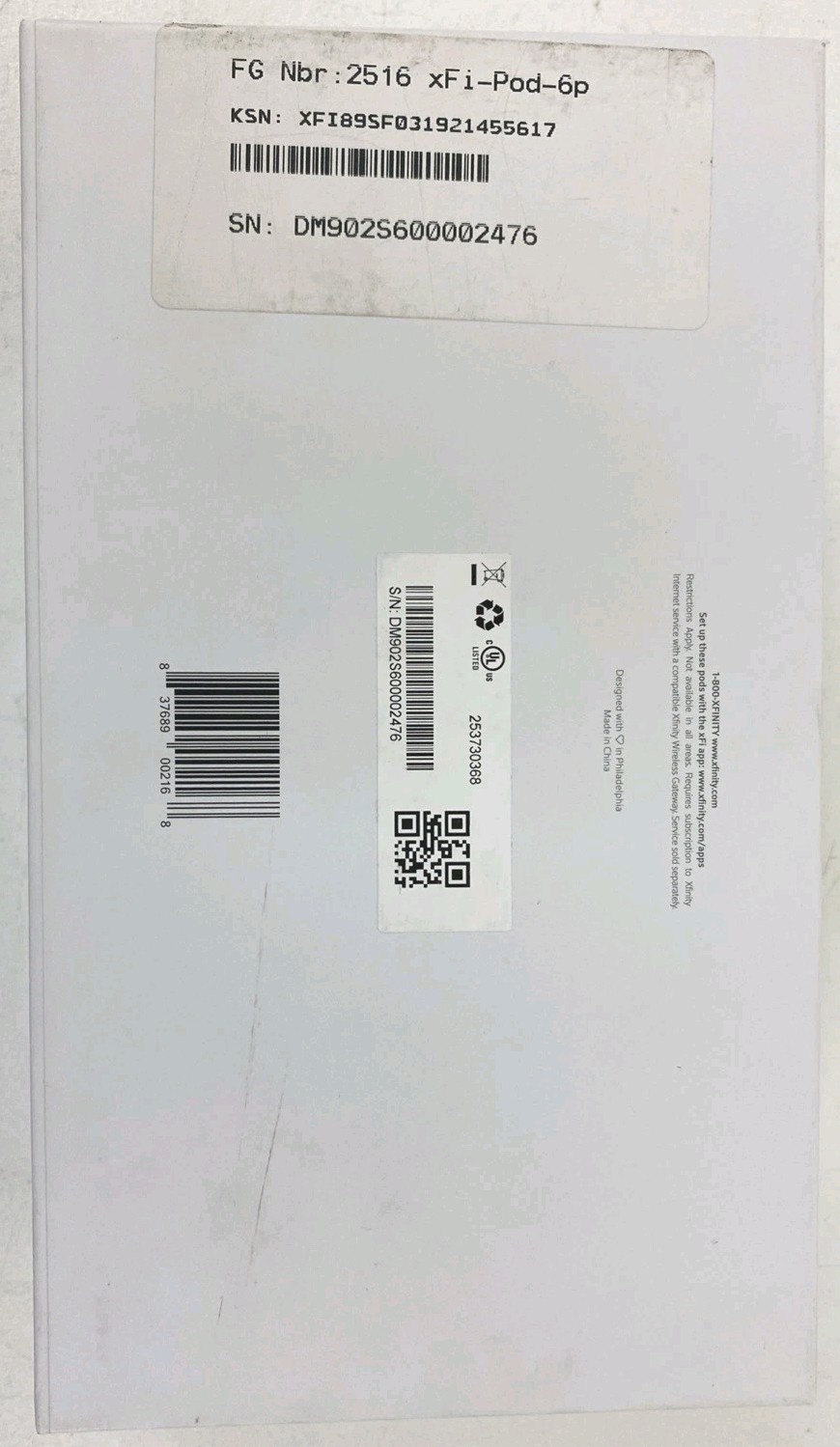 Xfinity xFi Pods XE1-S Gen 1 Mesh WiFi Extenders 6-Pack Open Box