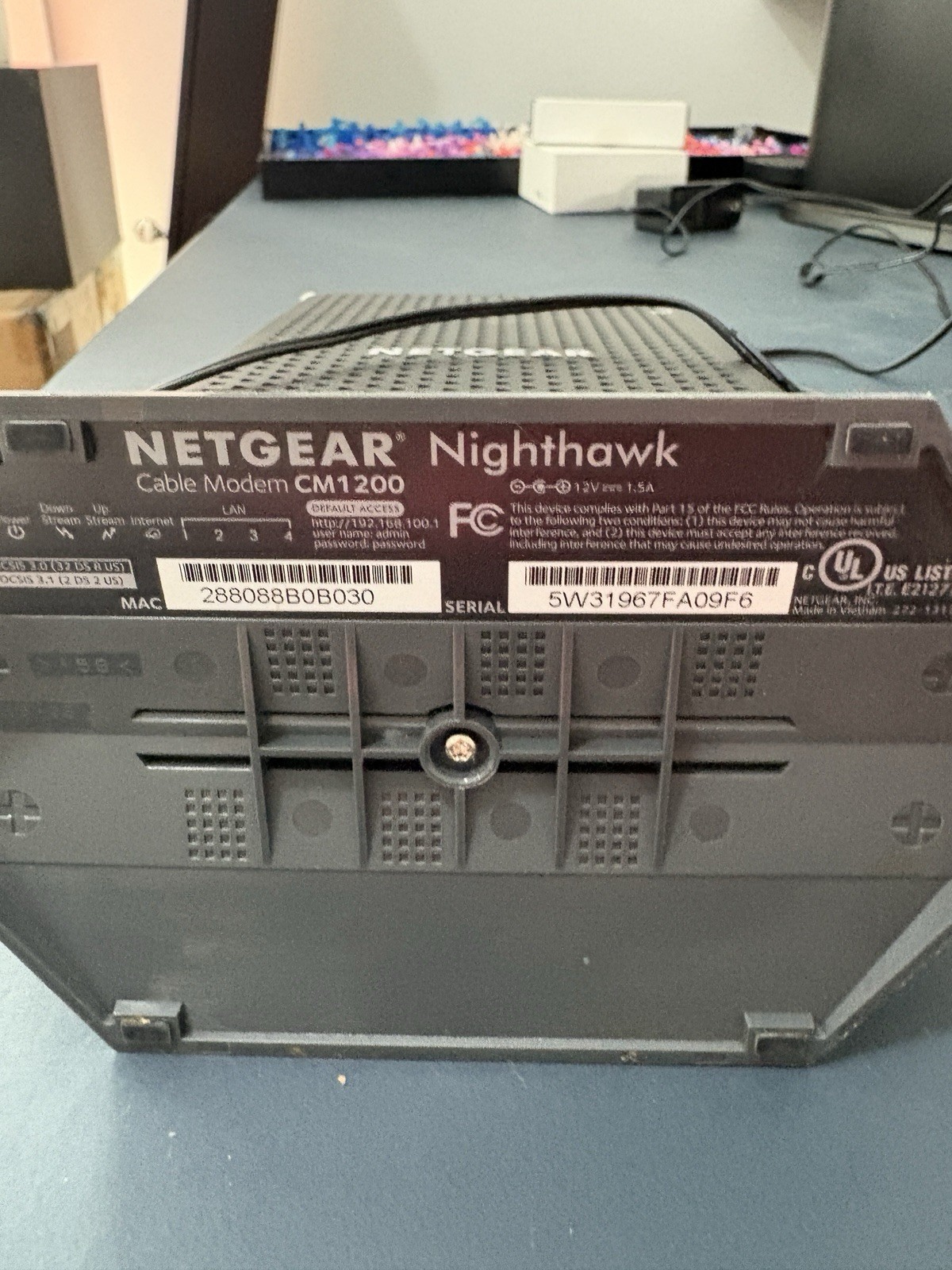NETGEAR Nighthawk CM1200 DOCSIS 3.1 4-Port Gigabit Cable Modem Black