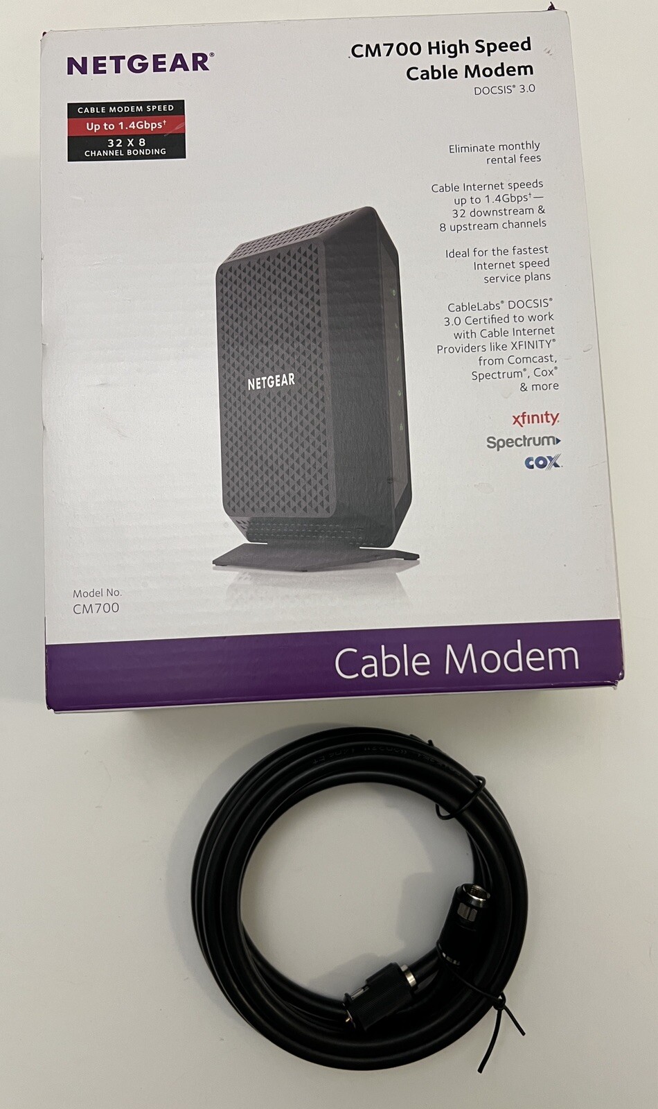 NETGEAR CM700-100NAS Cable Modem