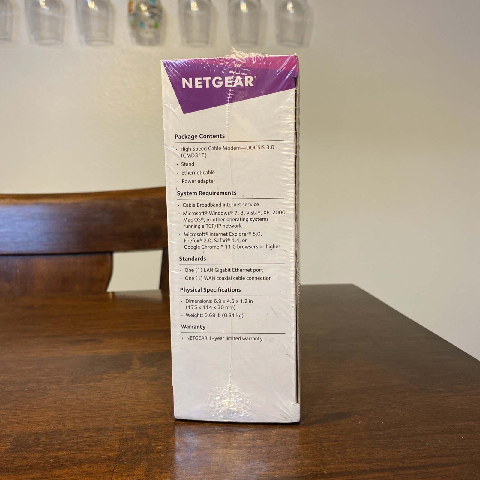 Netgear CMD31T High-Speed Cable Modem DOCSIS 3.0 Brand New