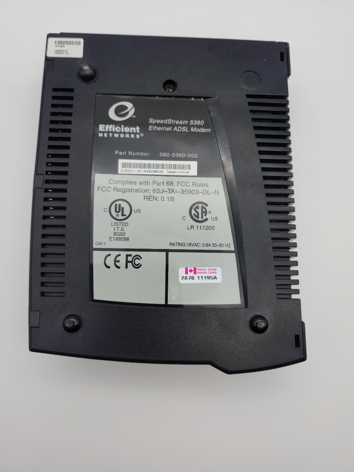 Efficient Networks SpeedStream 5360 REN 0.1B ADSL Modem – Unit Only