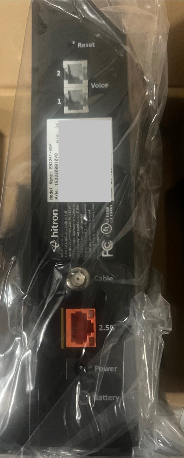 NEW in box – Hitron EN2251-HSP – DOCSIS 3.1 eMTA 2.5G
