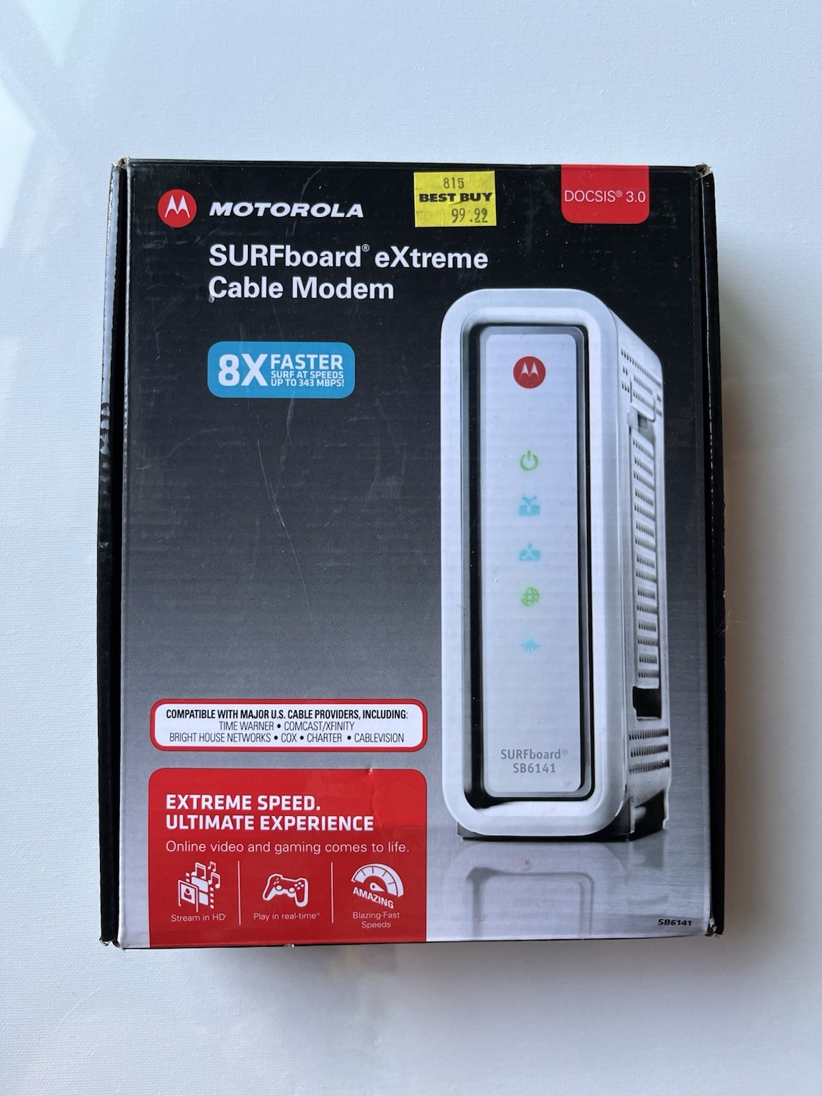 Motorola SB6141 Surfboard Extreme DOCSIS 3.0 Cable Modem, 300 MBPS