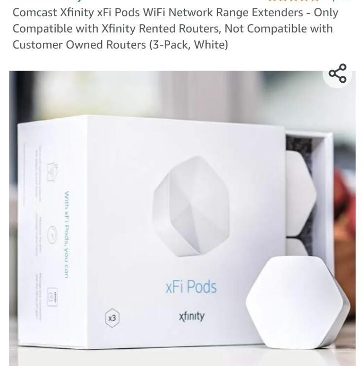 Comcast Xfinity xFi Pods WiFi Network Range Extenders – Only Compatible with…