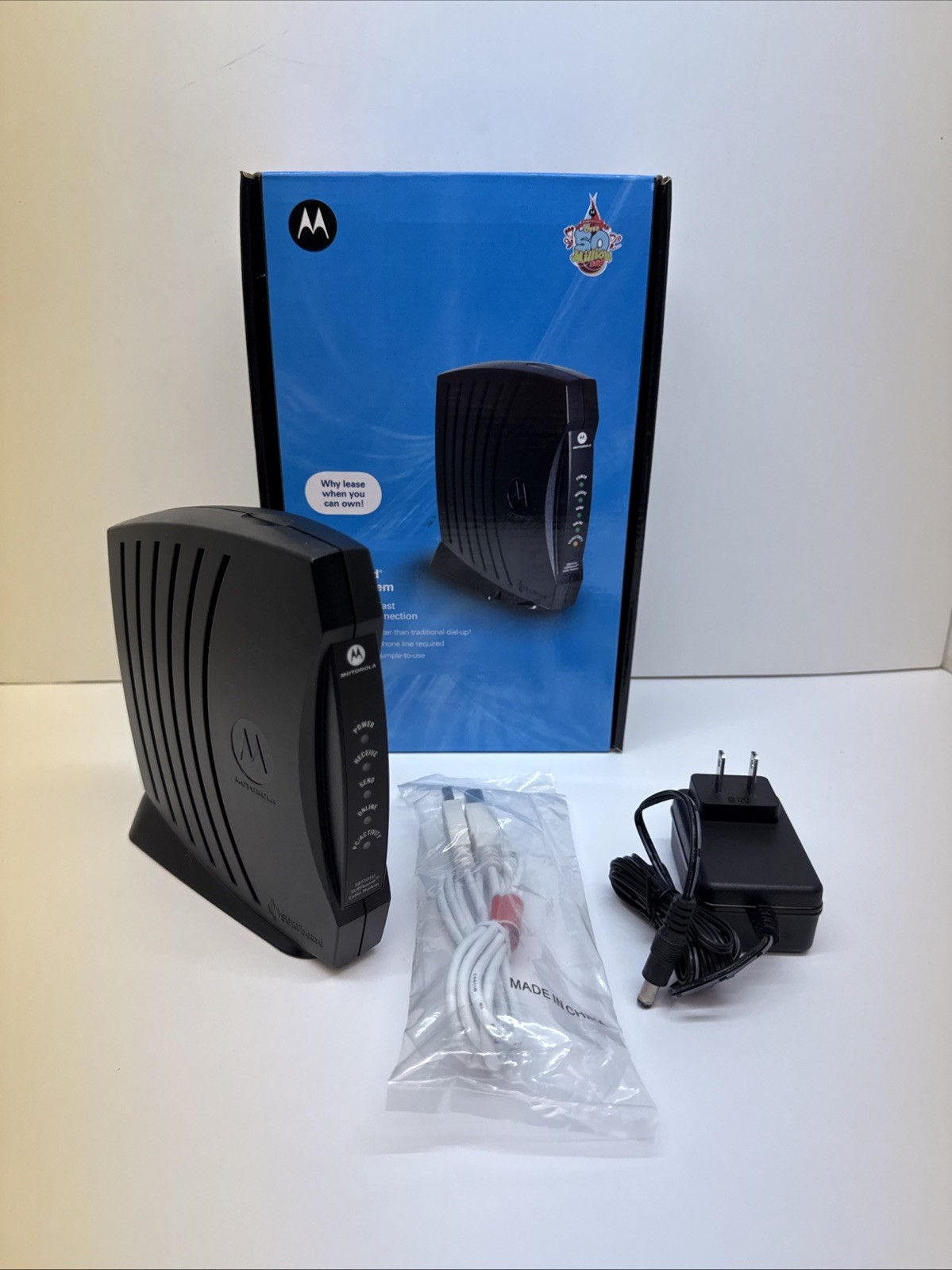 Motorola SURFboard Cable Modem SB5101U With Box – As Is – Tested For Power
