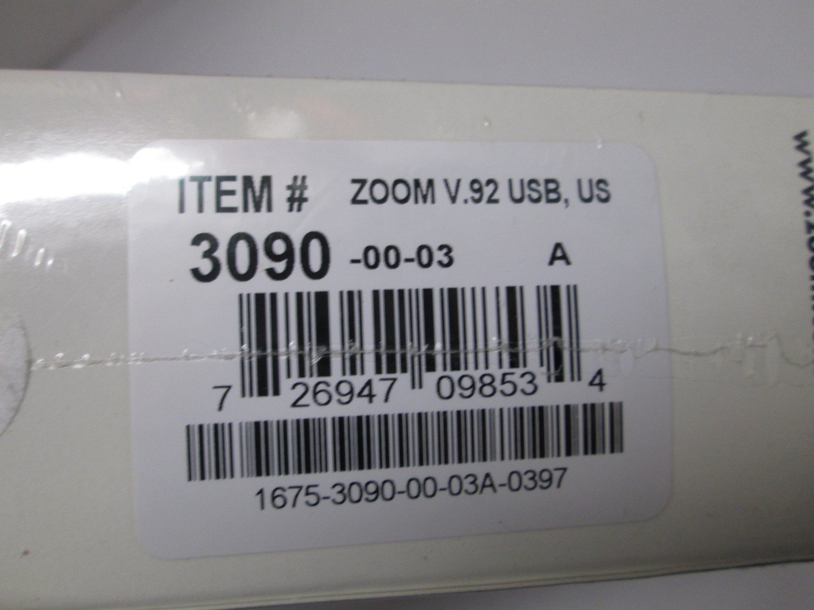 NEW Zoom 56K USB powered External Modem 3090 V.92/V.90 Data Fax XP ME 98 VINTAGE