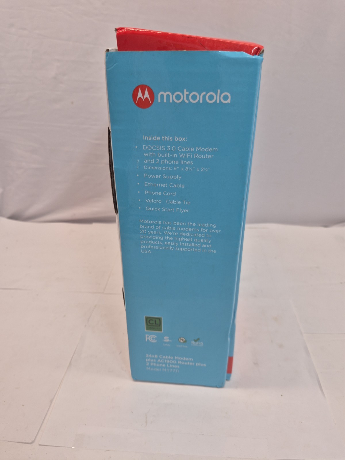 Motorola MT7711 24×8 Cable Modem plus AC1900 WiFi Router