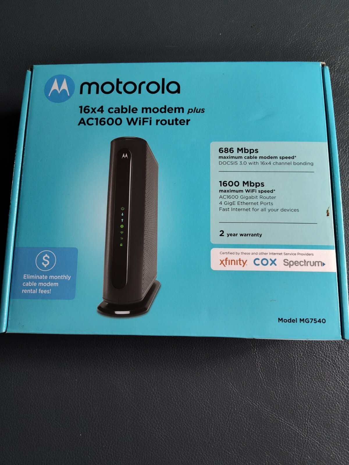Motorola 16×4 Cable Modem Plus AC1600 wifi Router Used A Month. 💲Good Buy 💲 👍