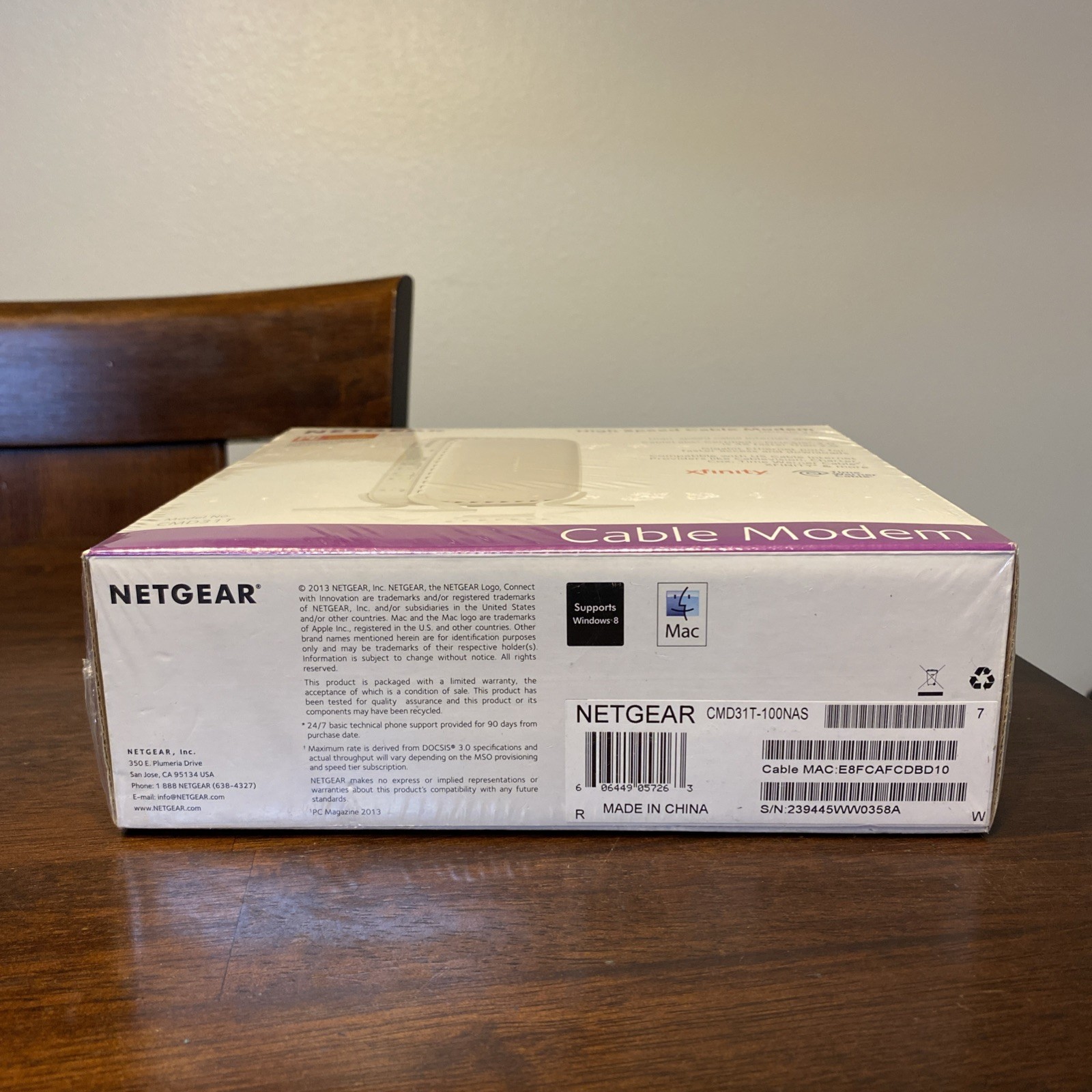 Netgear CMD31T High-Speed Cable Modem DOCSIS 3.0 Brand New