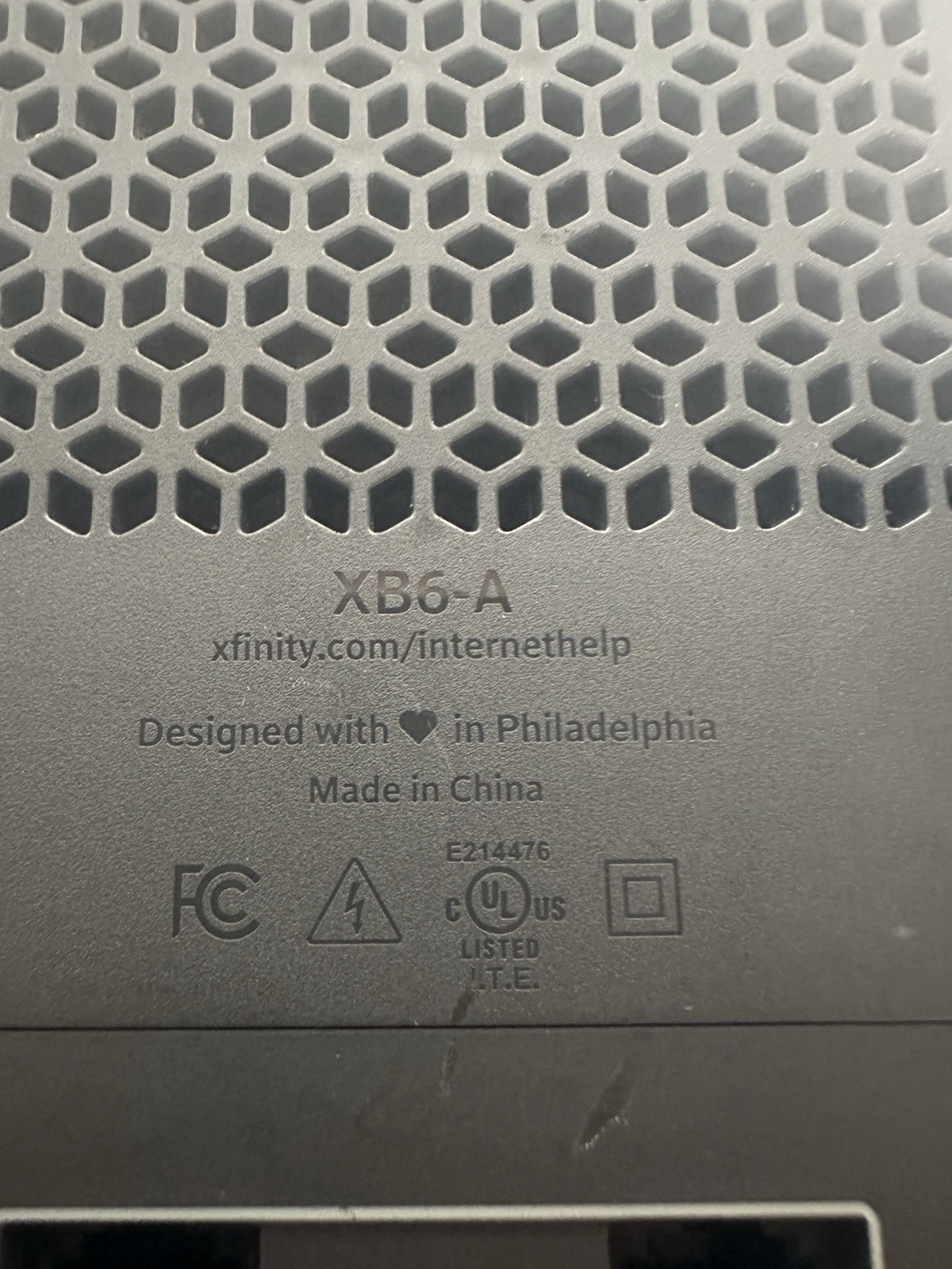 XFINITY Comcast XB6-A WiFi Router and a Power Cord