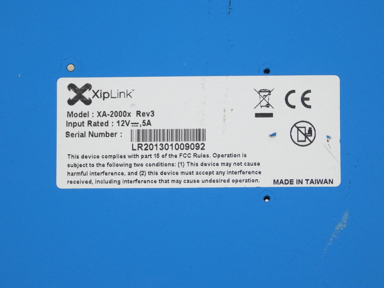 XIPLINK XA-500C TCP ACCELERATOR MODEL XA-2000X REV-3 WIRELESS COMMU. MODEM