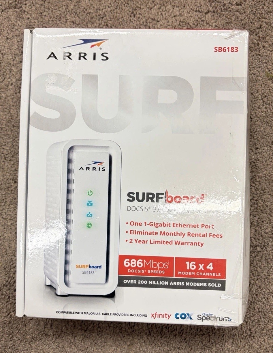 ARRIS SURFboard SB6183 DOCSIS 3.0 Cable Modem 686 Mbps Comcast Spectrum Cox