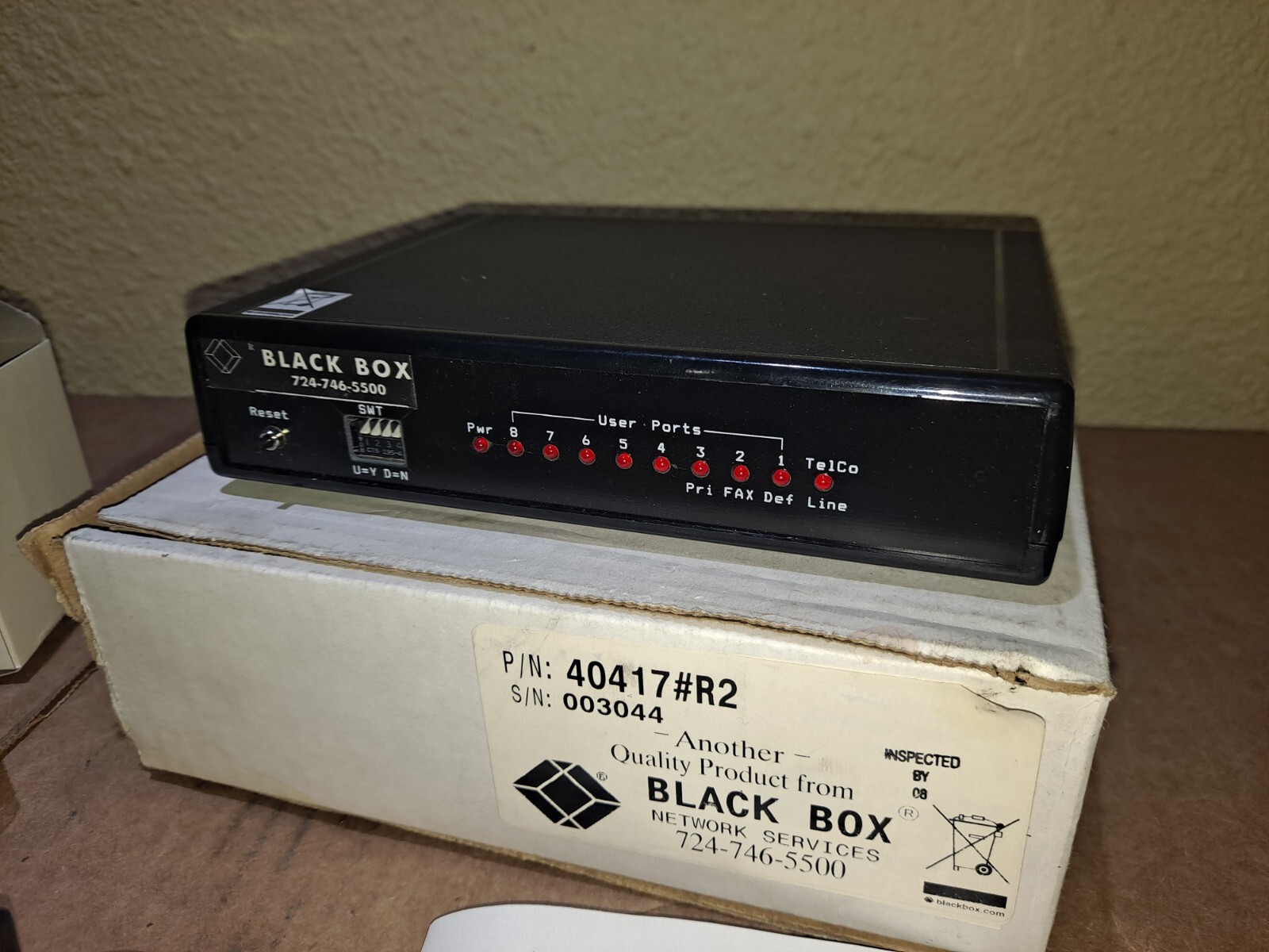 NEW BLACK BOX 40417#R2 Flexie Telco Switch 8 PORT Fast Shipping