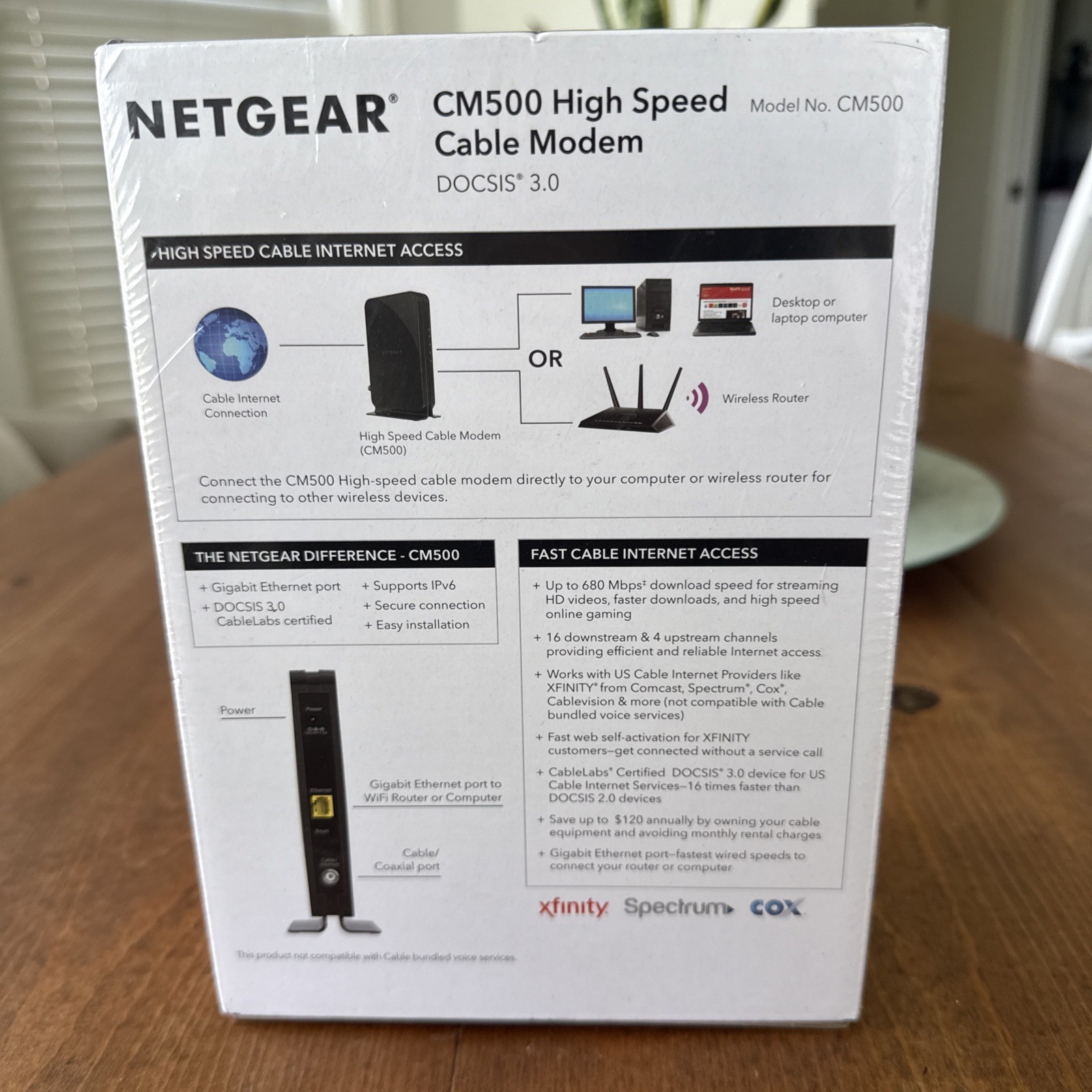 Netgear CM500 DOCSIS 3.0 680 Mbps High Speed Cable Modem 2 Pack