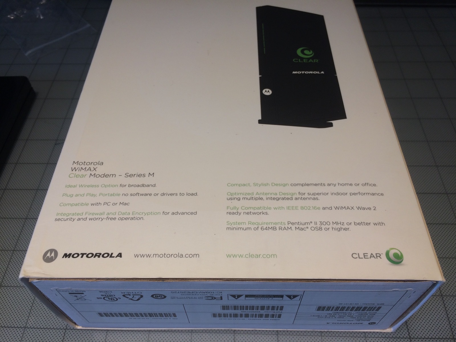 Clear Motorola CPEi 725 Series M WiMAX 4G Modem