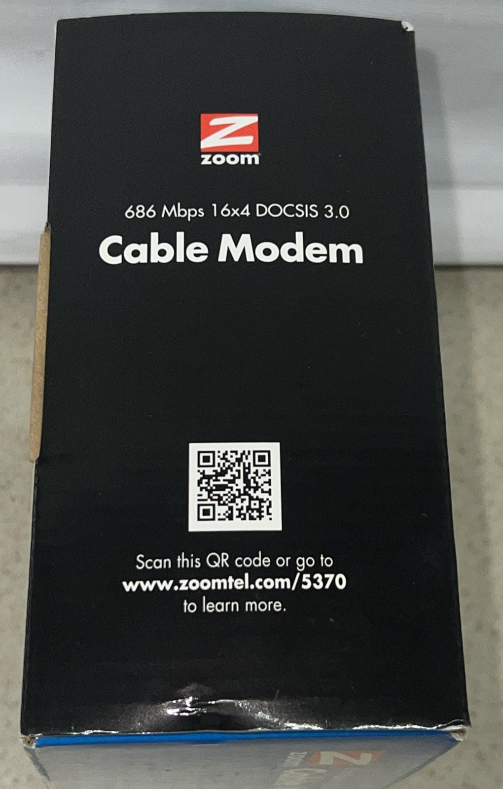 ZOOM Cable Modem Model 5370: 686 Mbps* 16×4 DOCSIS 3.0. New-Open Box