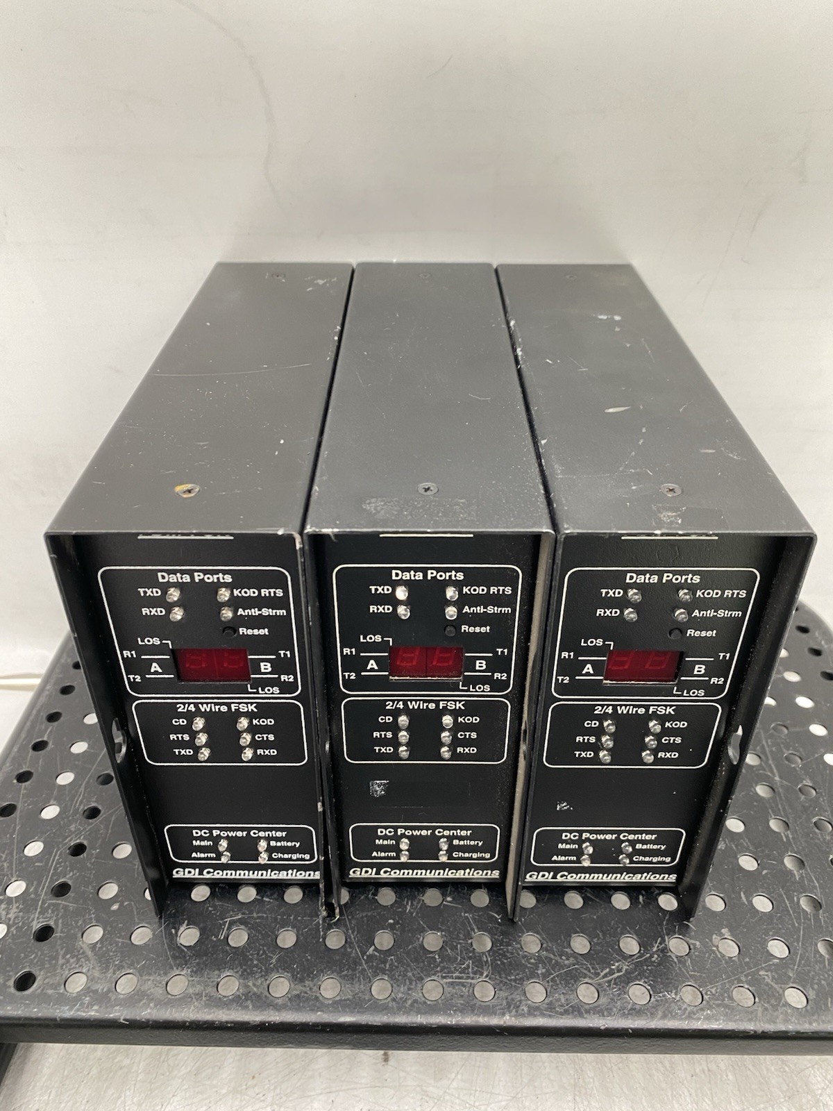 LOT OF 3 GDI Communications FDM-FSK Fiber Optic Modem