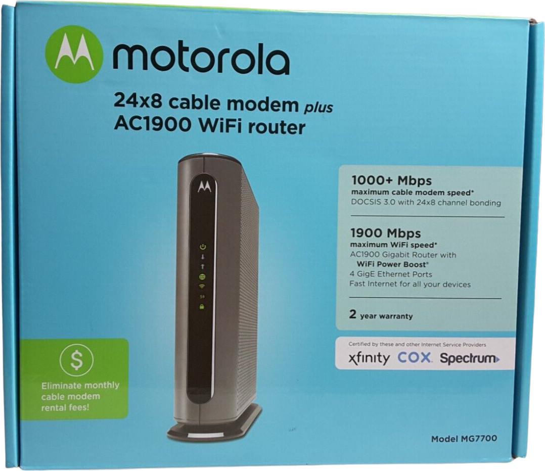 Motorola MG7540 AC1600 Dual-Band DOCSIS 3.0 Cable Modem Router