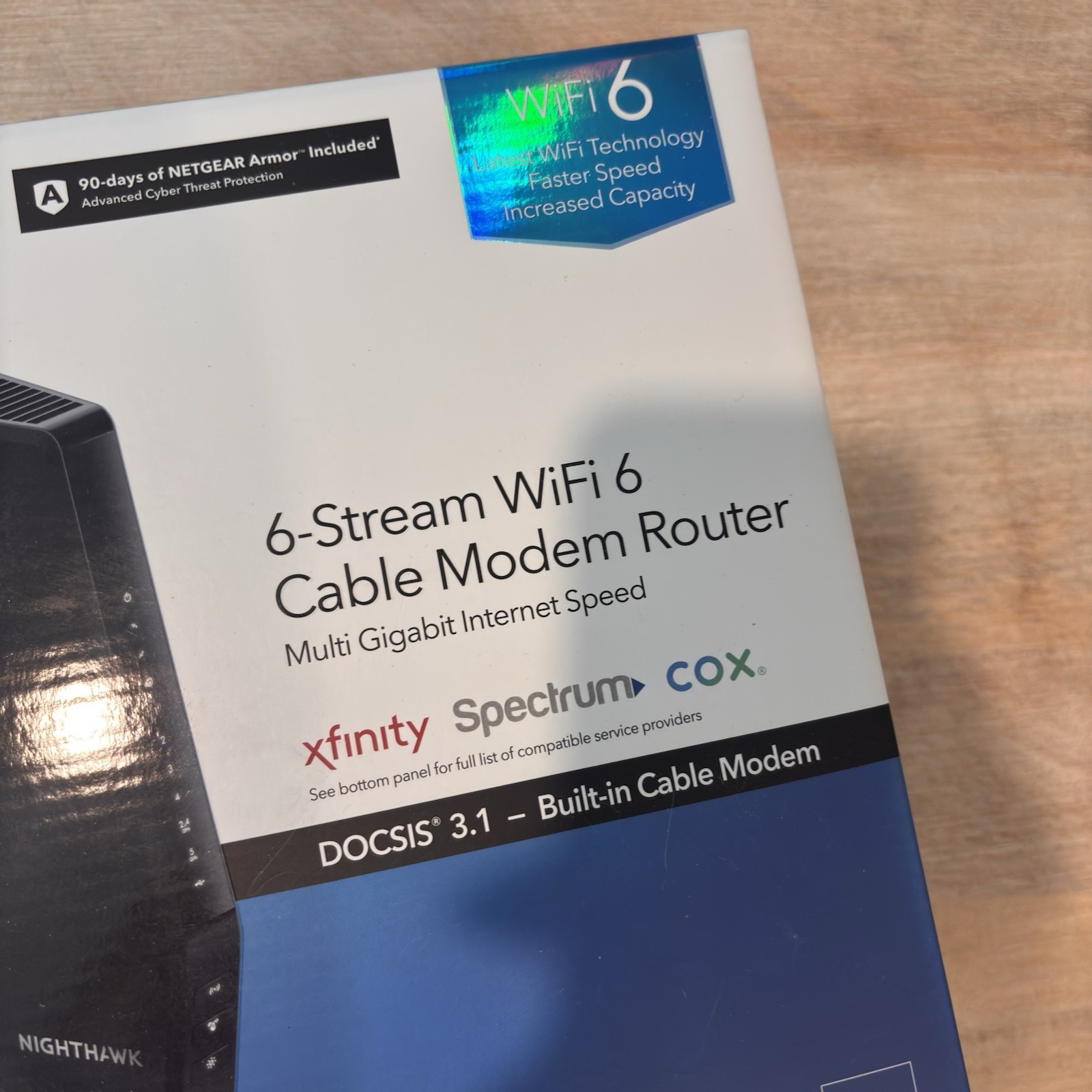 NETGEAR Nighthawk Wifi Cable Modem Router Cable Gateway DOCSIS 3.1 AX2700 NEW