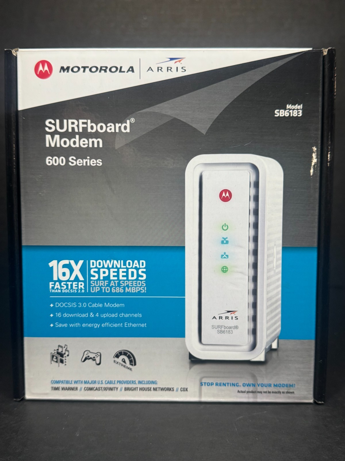 Arris Surfboard SB6183 Cable Modem White arris – great condition