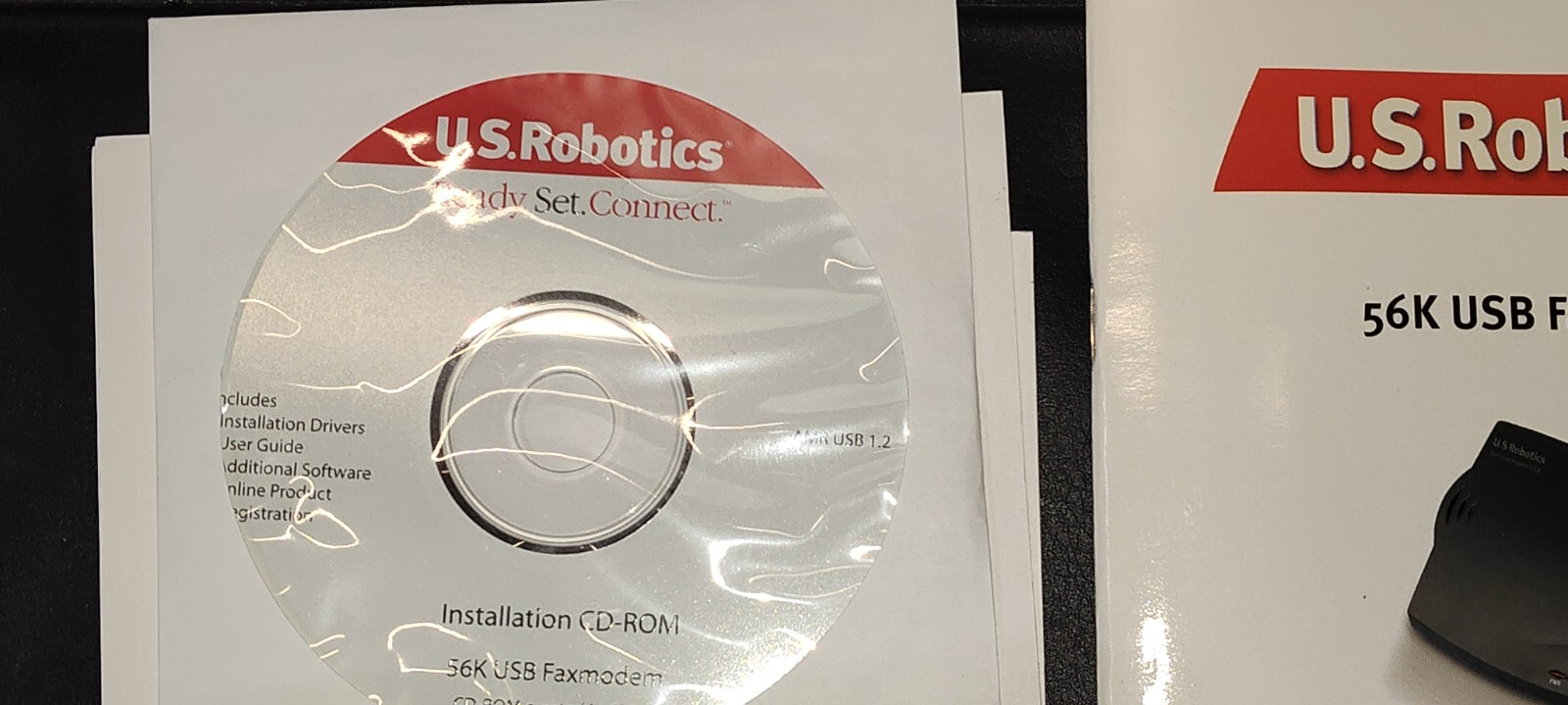 U.S. Robotics 56K Fax Modem USB V.92 V.90 56K ITU Standard RJ-11 USR5600A