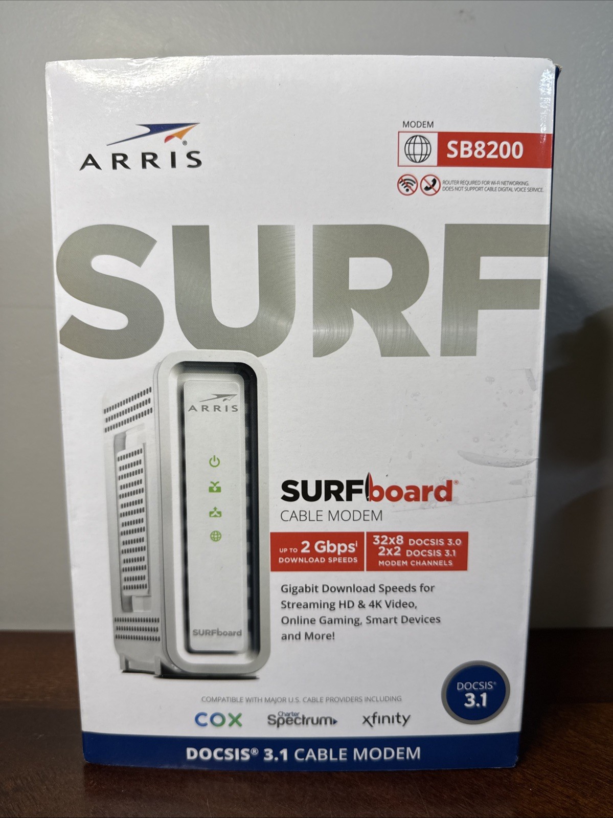 ARRIS SURFboard SB8200 DOCSIS 3.1 MultiGig Cable Modem New/Open Box