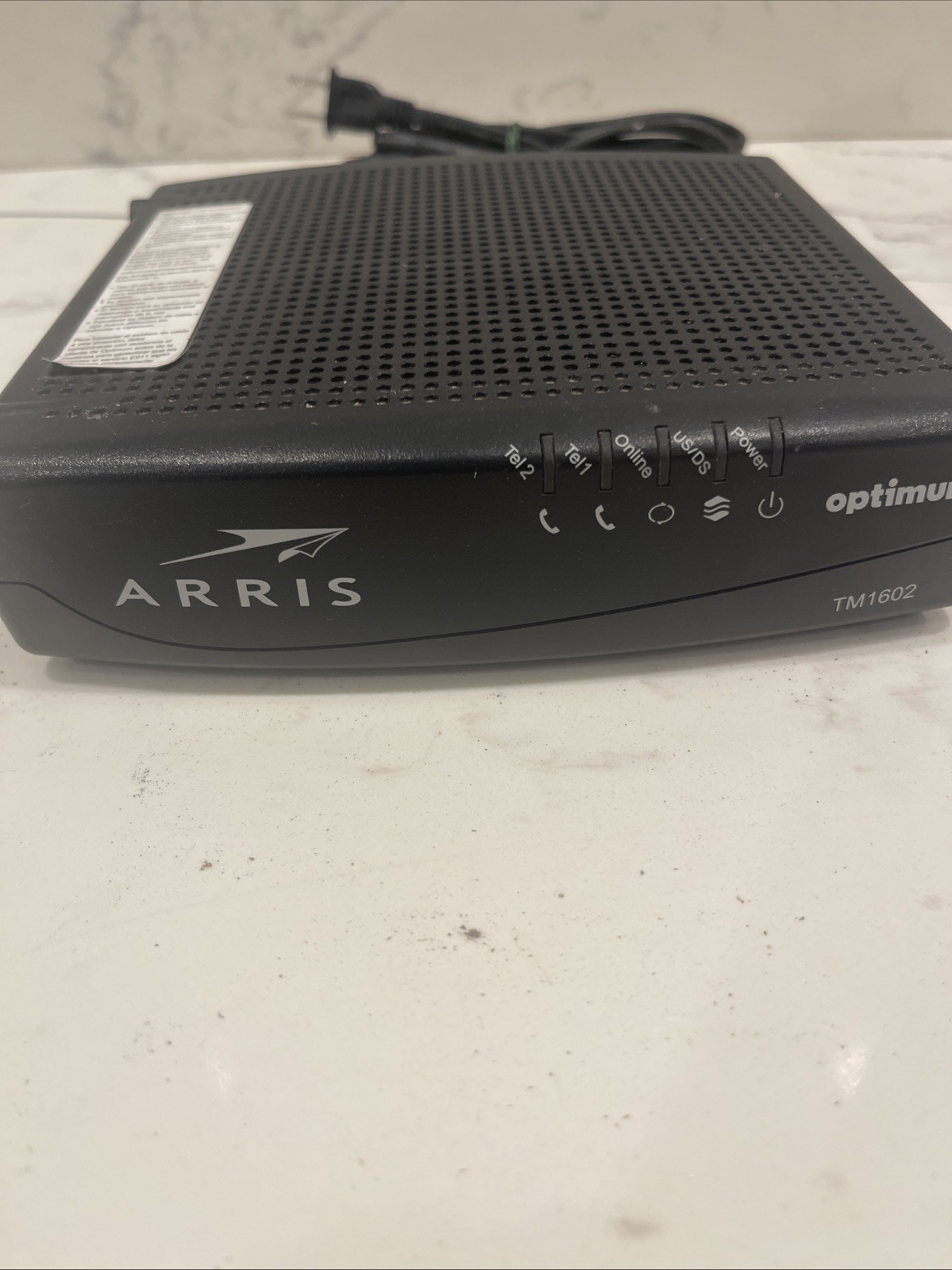 ARRIS Telephony Internet Cable Modem DOCSIS 3.0 Model TM1602A W/Ethernet cable
