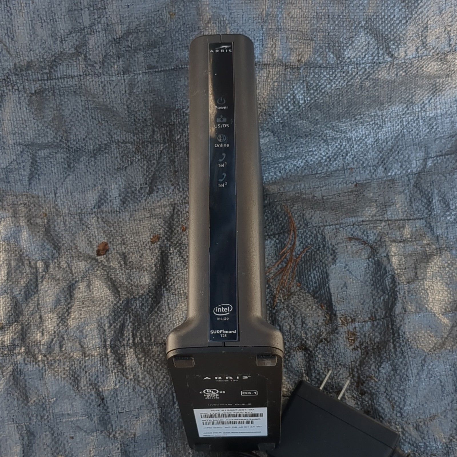 ARRIS T25 DOCSIS 3.1 Cable Modem Black with Power Adapter