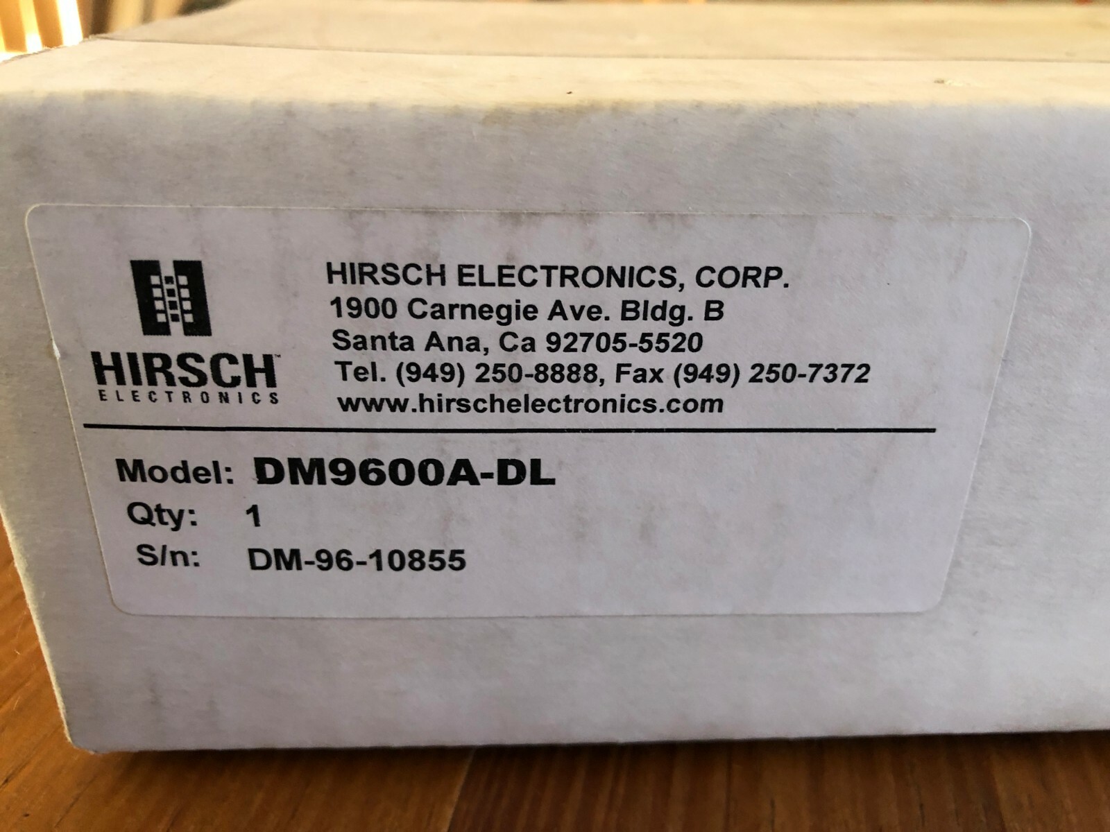 Hirsch Electronics DM9600A-DL Dial Up Modem NEW
