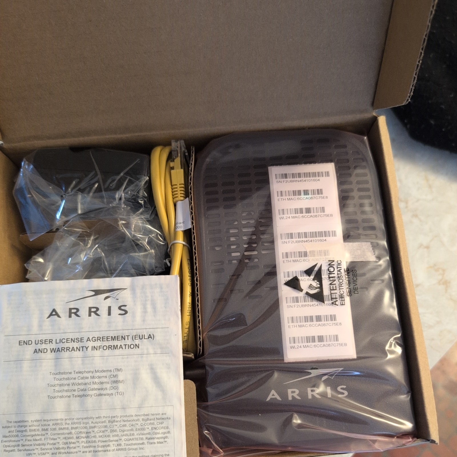 ARRIS ac WiFi 782196 WECB460/NA Touchstone Wireless Ethernet-Coaxial Bridge NEW