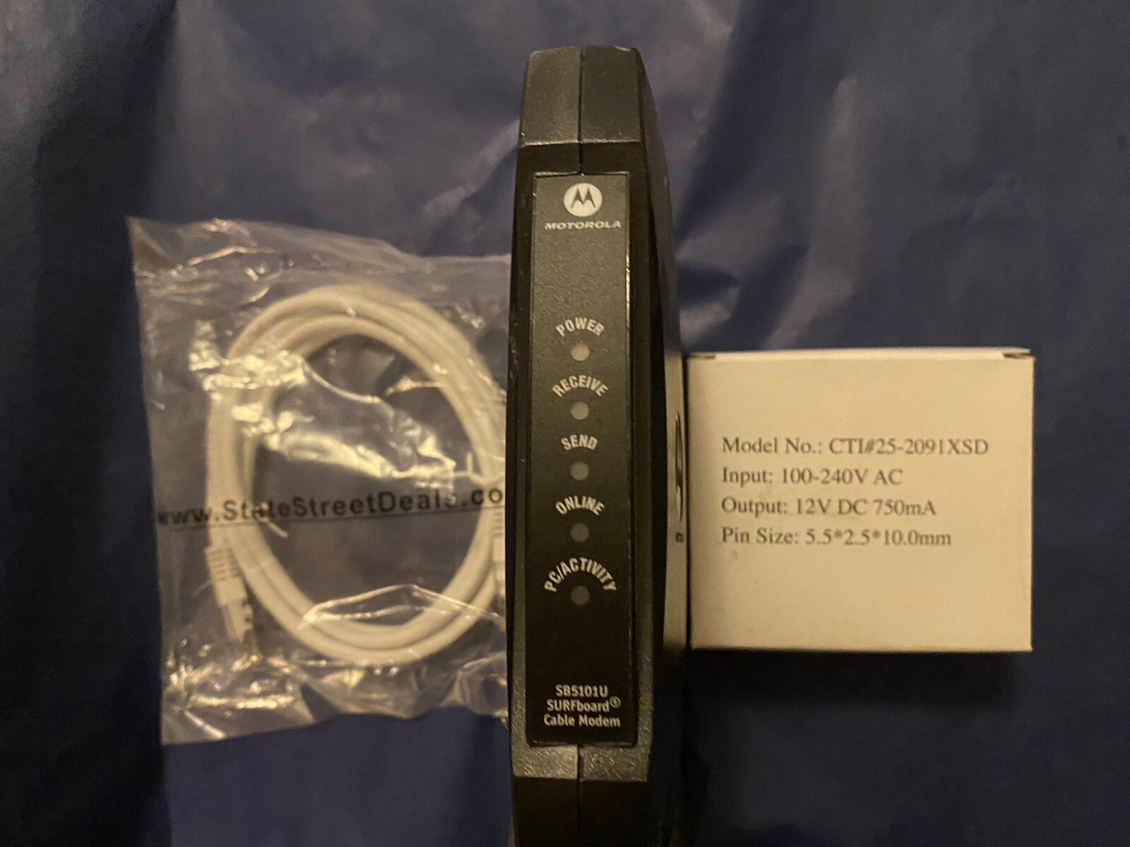 Motorola SURFboard Cable Modem Model: # SB5101U With Power Cord and cable new