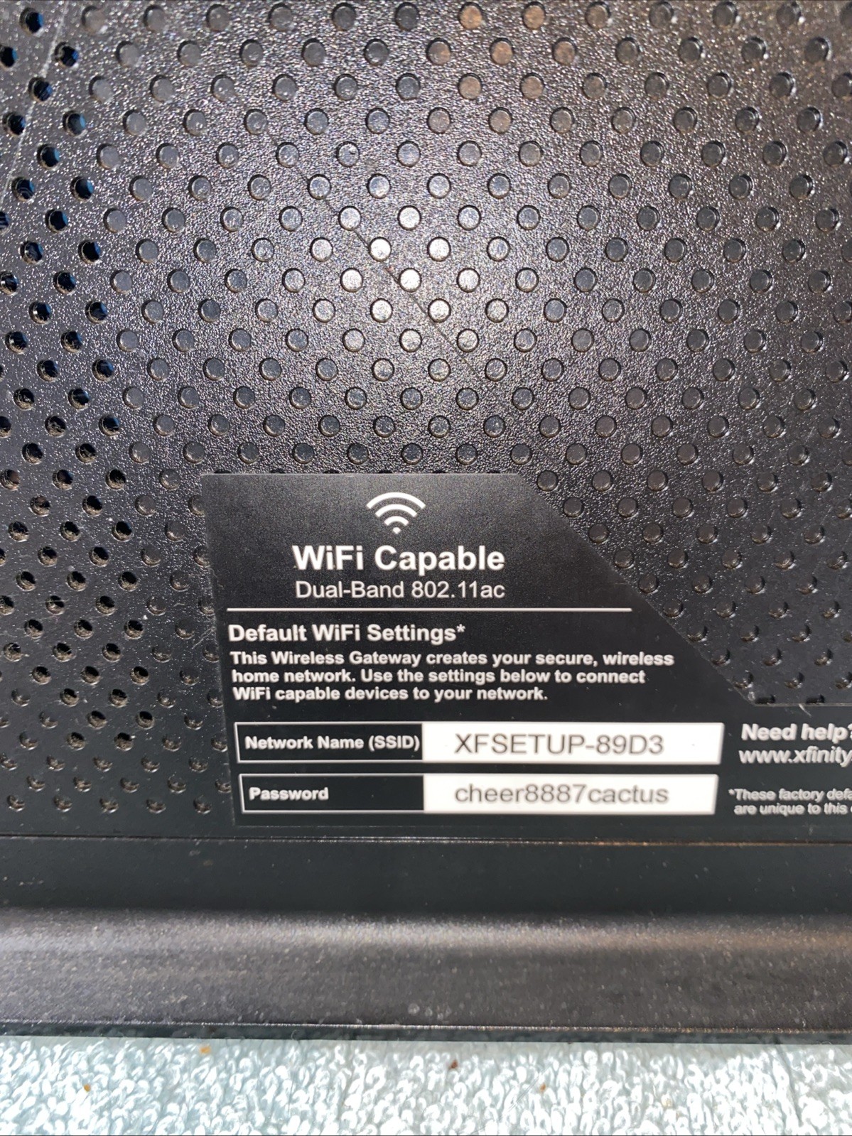 Xfinity Arris TG1682G Dual Band Wireless 802.11ac Cable Modem and Wi-Fi Router