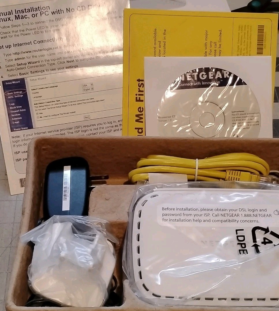 NETGEAR Broadband ADSL2+ Modem DM111PSP DSL Modem Tested