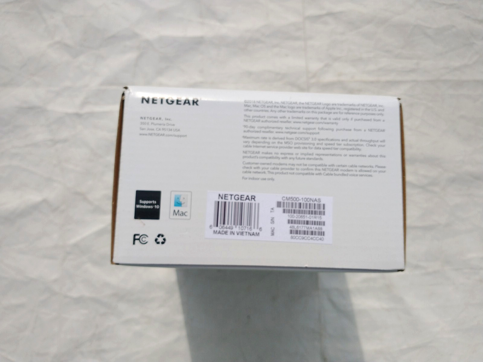Netgear CM500 High Speed Cable Modem DOCIS 3.0 680 Mbps