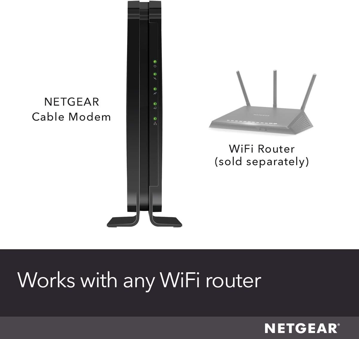 MINT NETGEAR CABLE MODEM CM500 COMPATIBLE ALL PROVIDERS XFI SPECTRUM COX 400MBPS