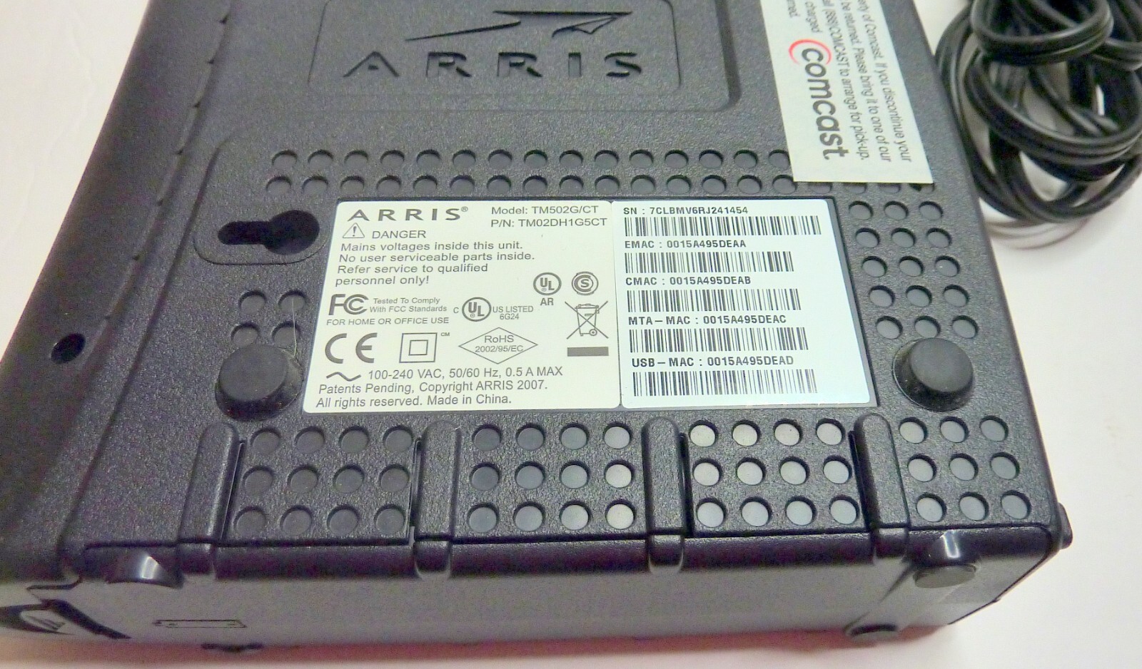 Comcast Modem With Battery TM501G/CT – Works Great