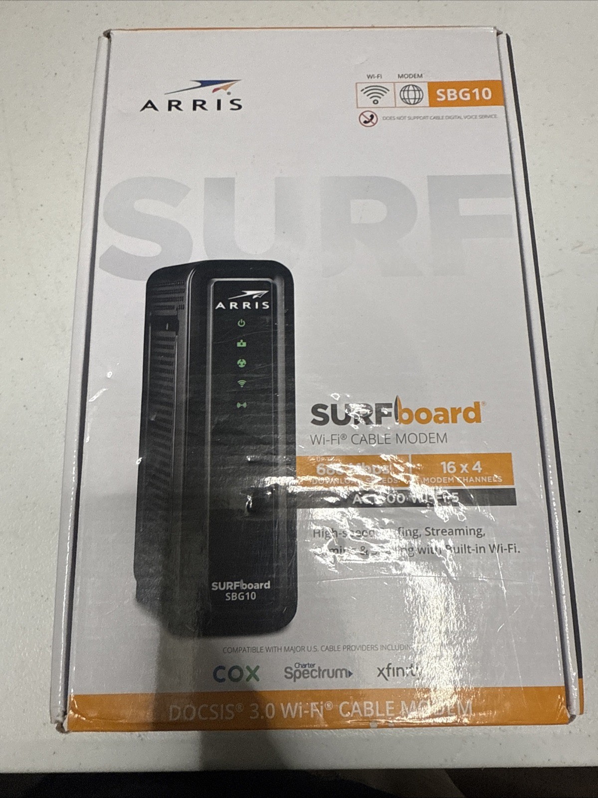 ARRIS SURFboard SBG10 DOCSIS 3.0 Cable Modem & AC1600 Wi-Fi (ONLY FOR PARTS)