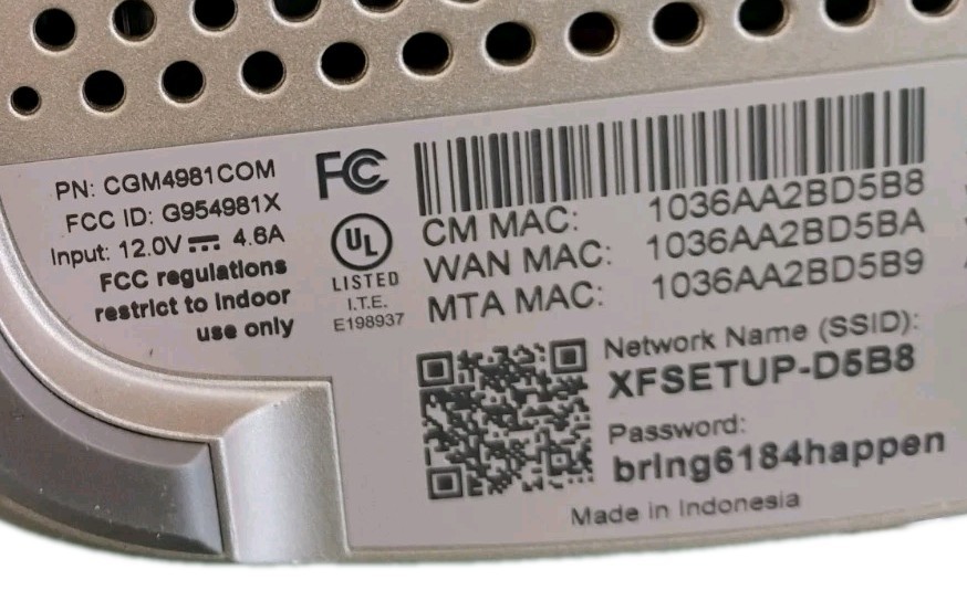 Xfinity XB8-T xFi Gateway WiFi 6E Tri-Band DOCSIS 3.1 Factory Reset 📡