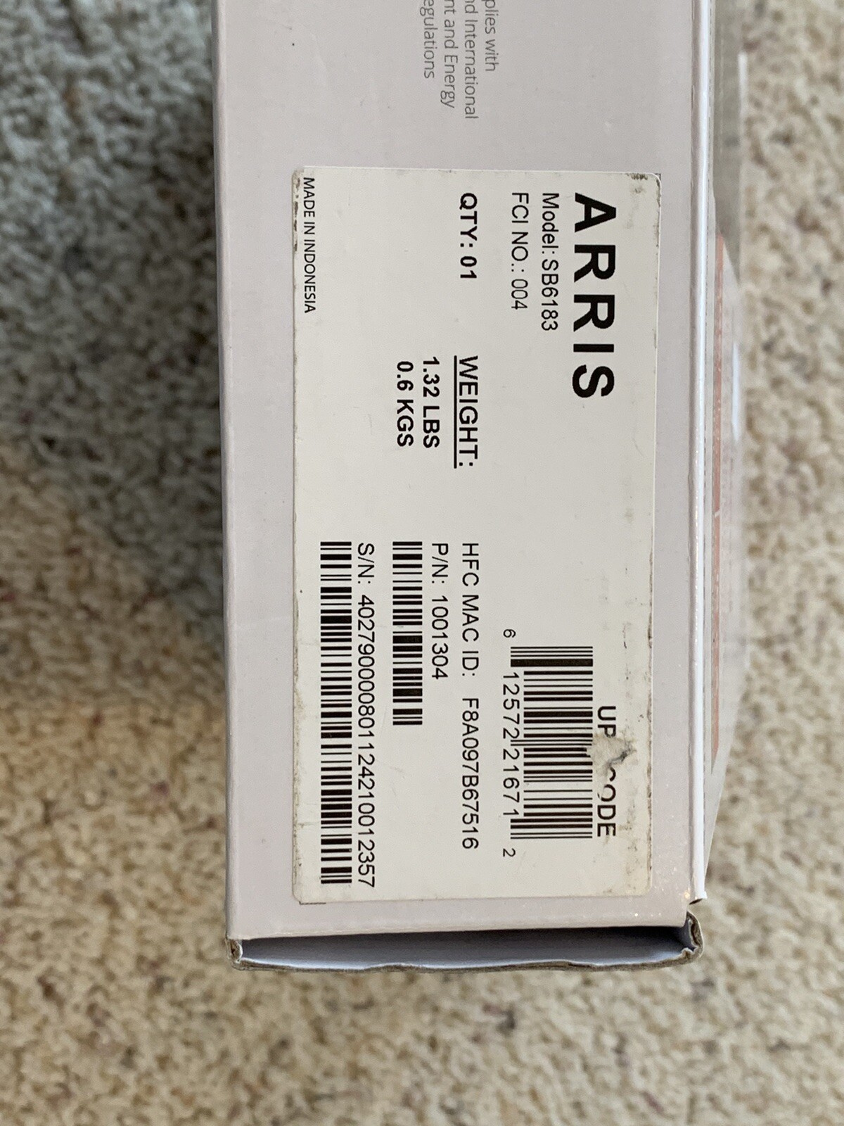 ARRIS SURFboard DOCSIS 3.0 Cable Modem SB6183 – Black – New Open Box