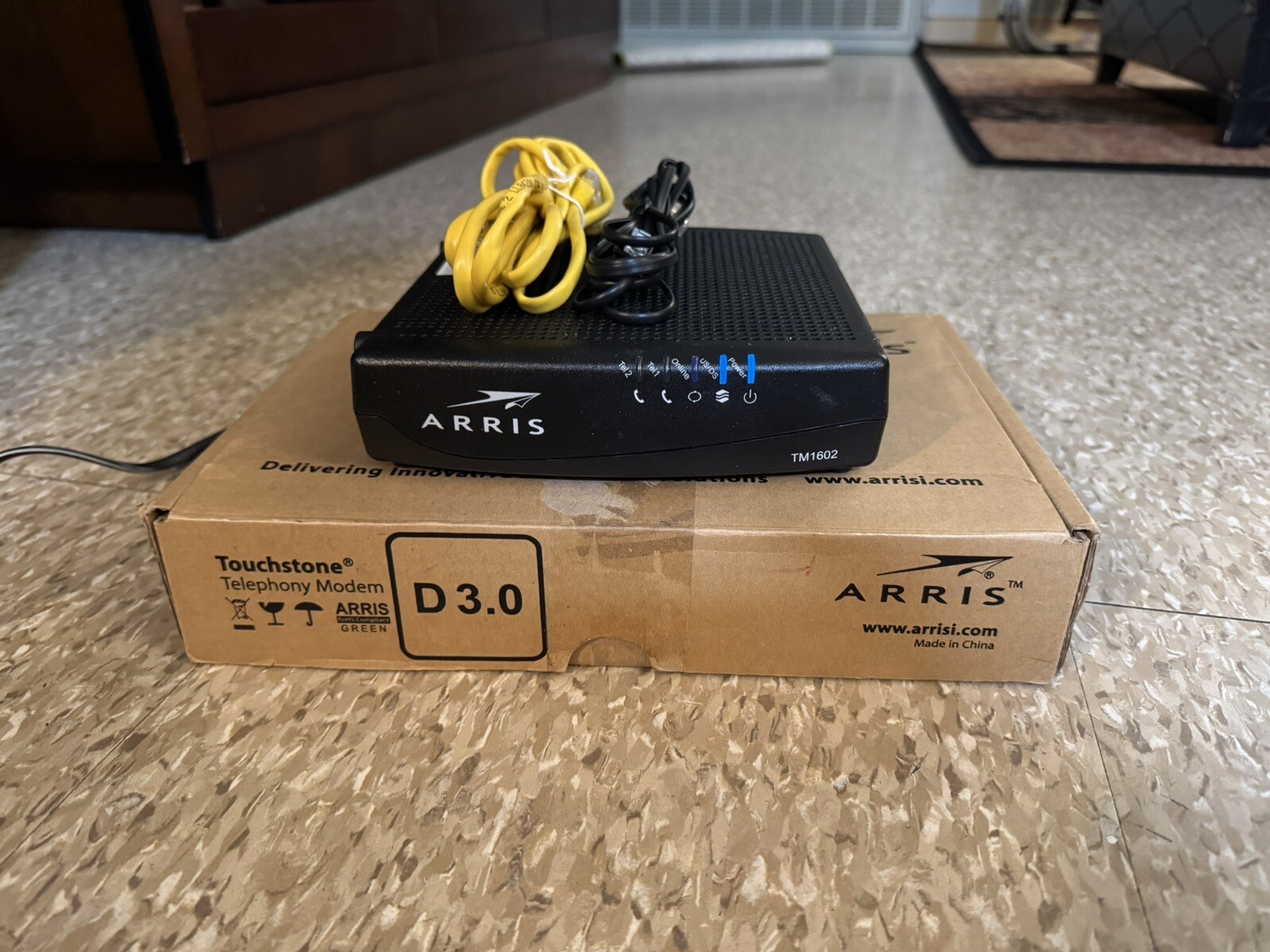 Arris TM1602 DOCSIS 3.0 Telephony Cable Modem premod with BitWare