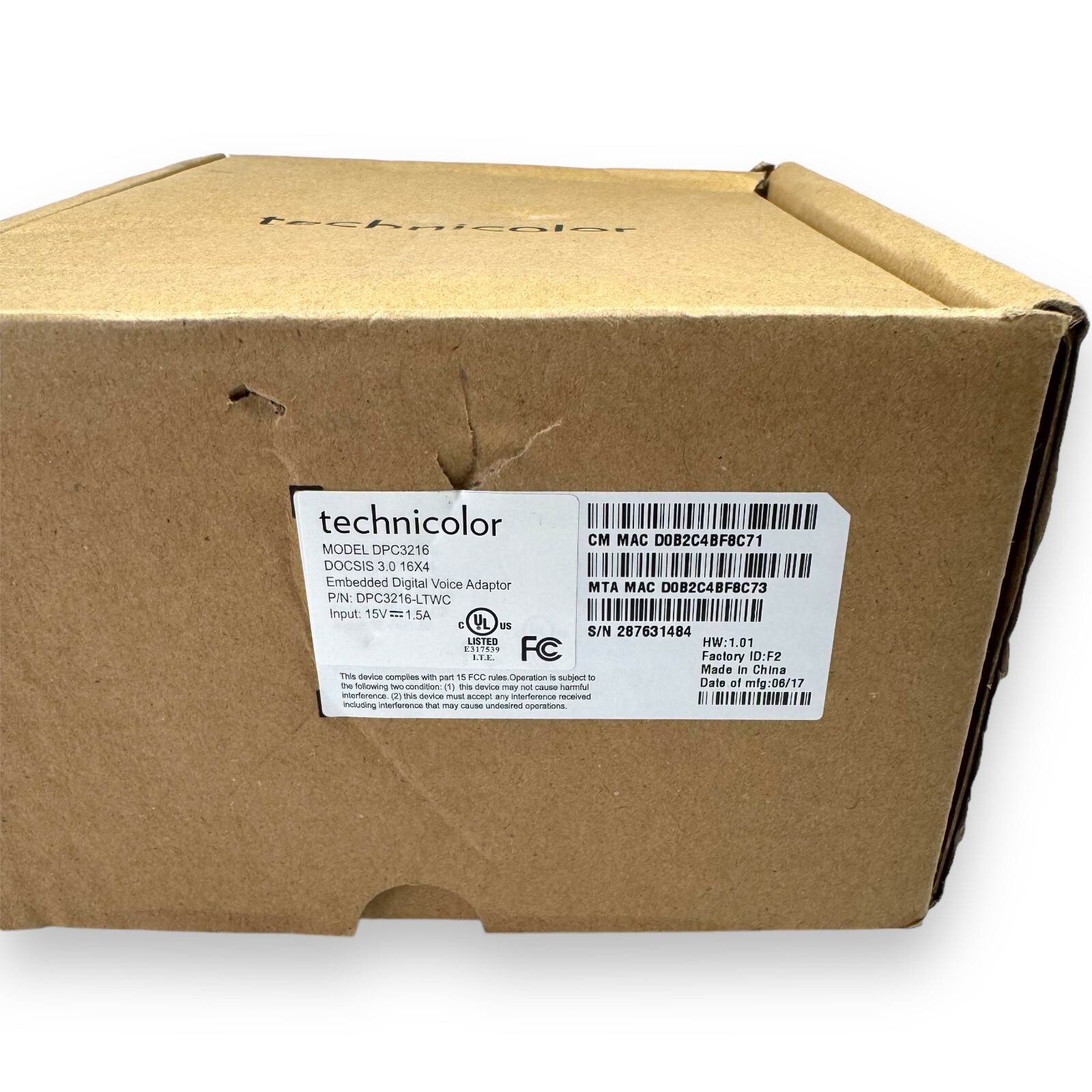 Technicolor DPC3216C DOCSIS 3.0 16×4 Cable Modem Embedded Digital Voice Adapter