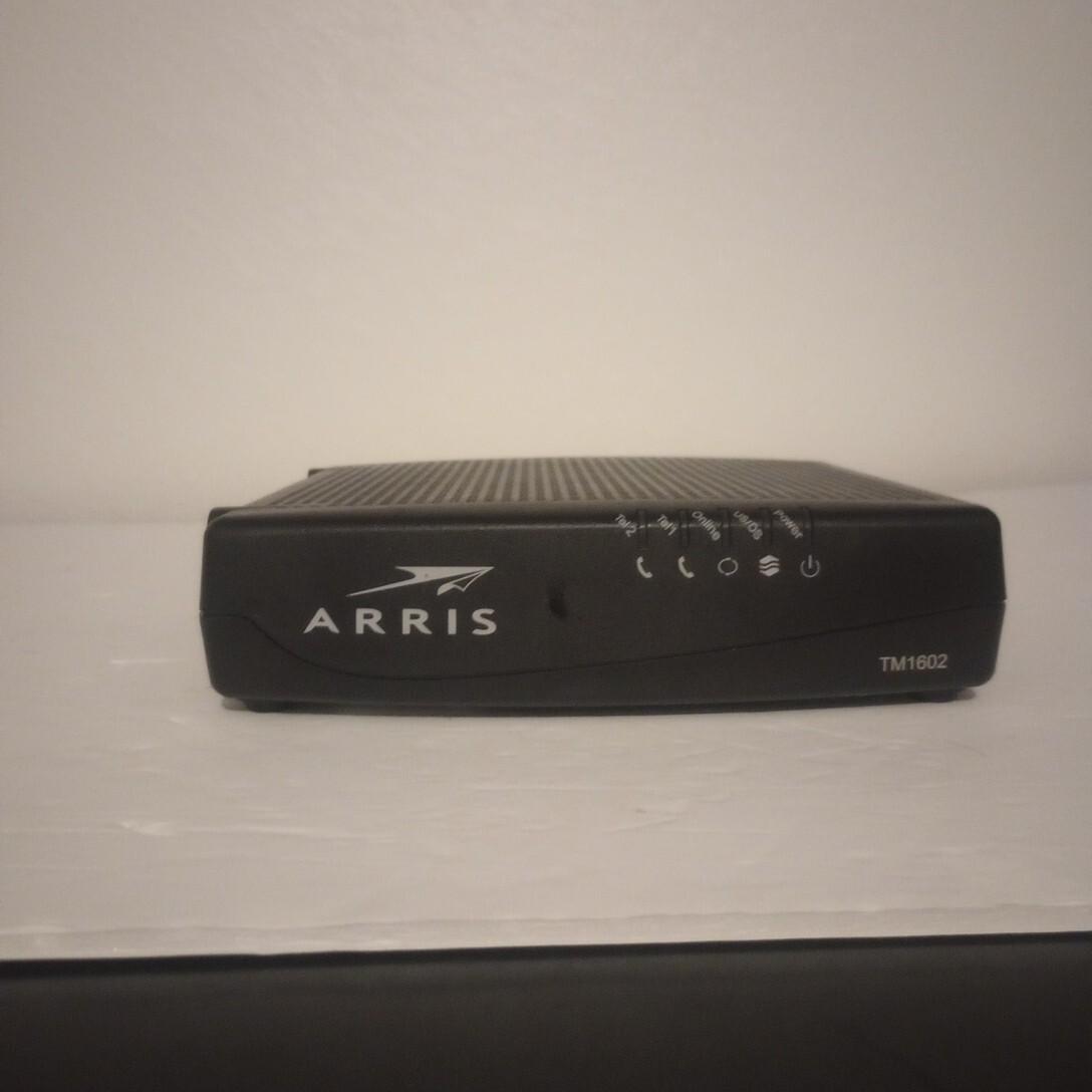 Arris TM1602A DOCSIS 3.0 Telephony Cable Modem Optimum Cablevision Charter-USED