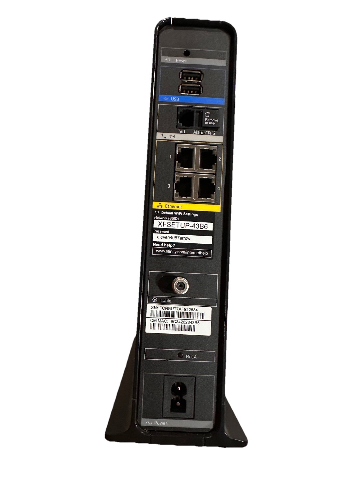 Xfinity Arris TG1682G Dual Band 802.11 Ac Wifi Capable Cable Modem Router Read
