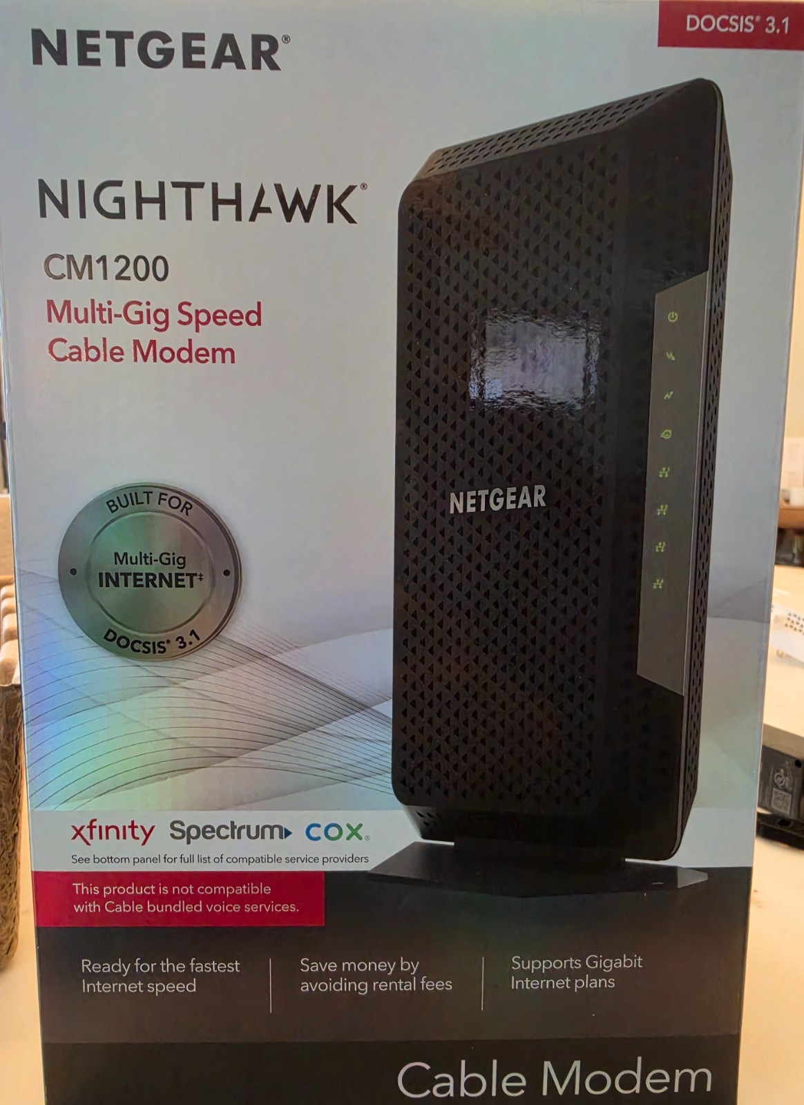 NETGEAR Nighthawk CM1200 DOCSIS 3.1 Cable Modem – Tested, Complete, Fast Shippin