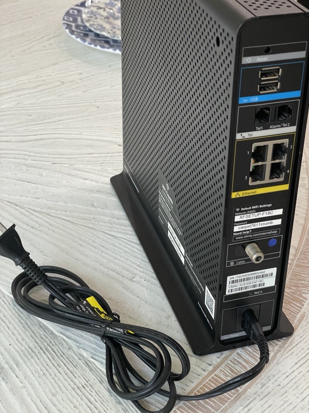 Xfinity Arris TG1682G Dual Band Wireless 802.11ac Router With Power Cord Works