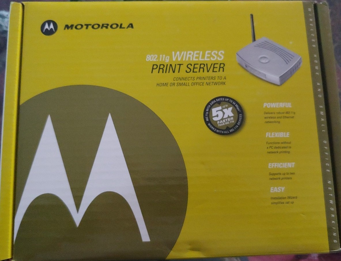 Motorola/ GI 512723-001-00 802.11G Print Server USB 2.0
